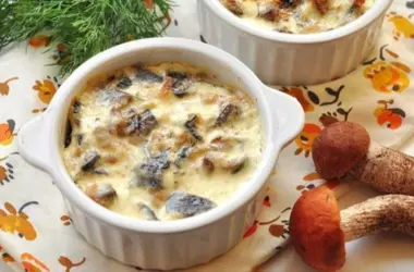 Жульен с белыми грибами
