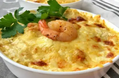 Жульен с креветками