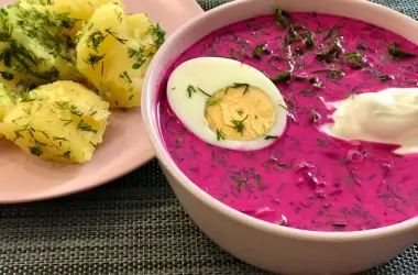Литовский холодный свекольник (Шалтибарщяй)
